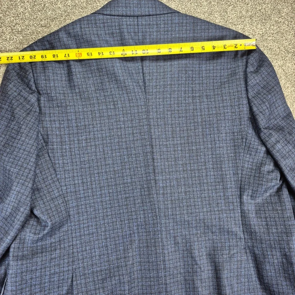 Joseph Abboud Blazer Mens 50R Blue Plaid Virgin Wool Lanificio‎ di Pray